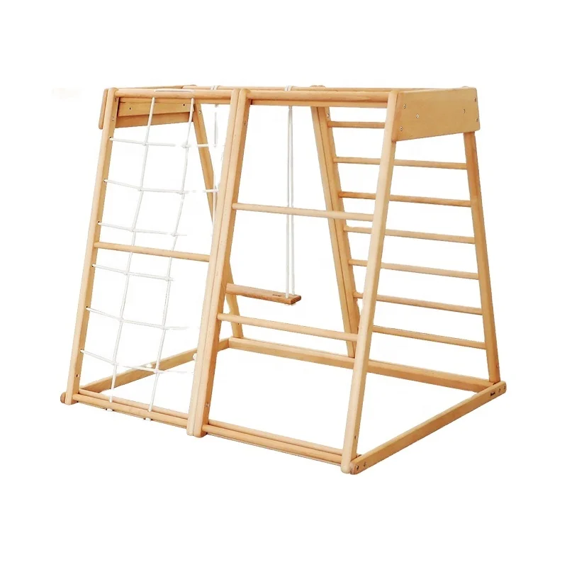 Kids Outdoor Wooden Climbing Frame - 어린이 야외 로프 사다리 어린이용 나무