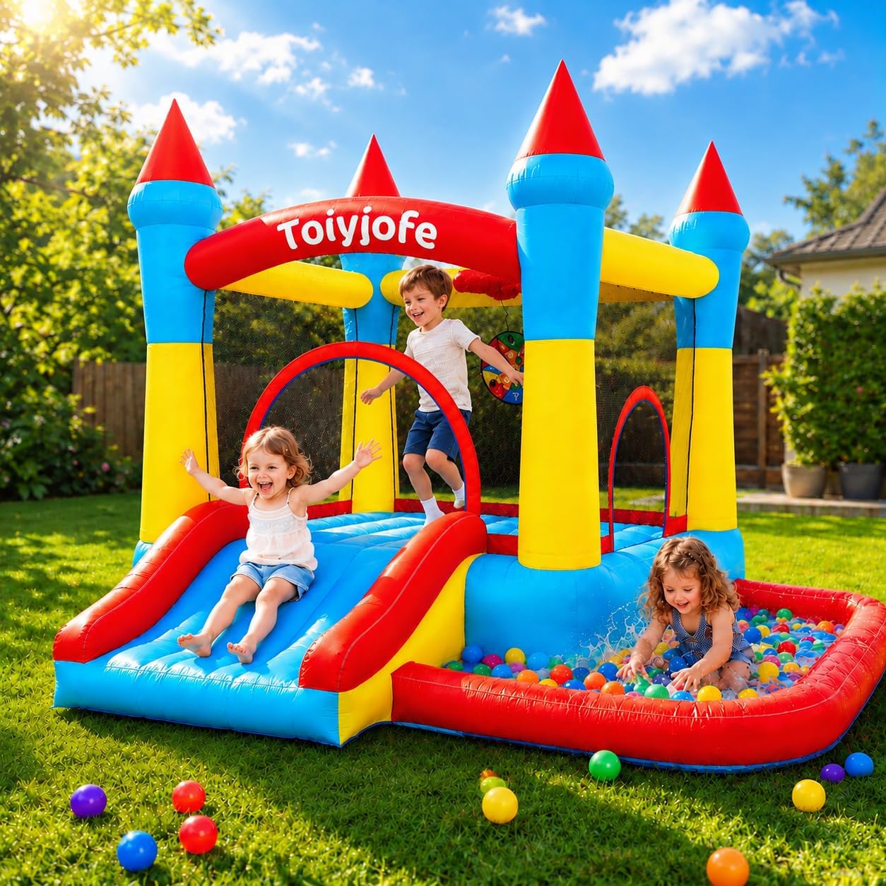 Kids Outdoor Jump House - 3-6세 어린이용 바운스 하우스, 유아용 실내외
