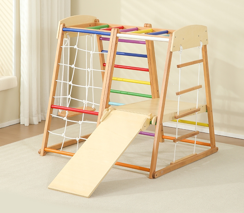 Kids Outdoor Wooden Climbing Frame - 어린이 실내외 몬테소리 클라이밍 짐 7