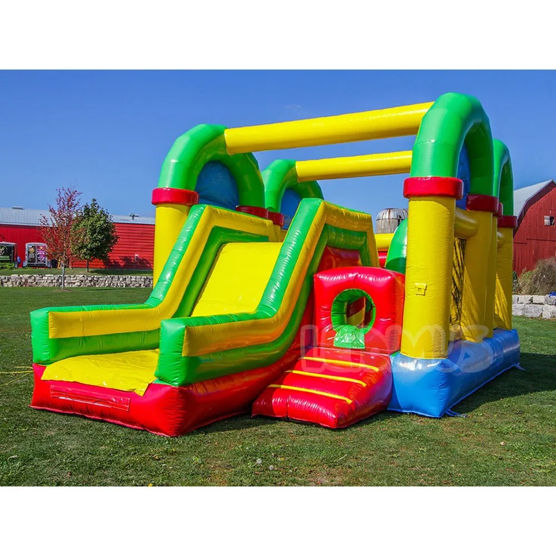 Kids Outdoor Jump House - 상업용 에어바운스 장애물 코스 슬라이드 포함