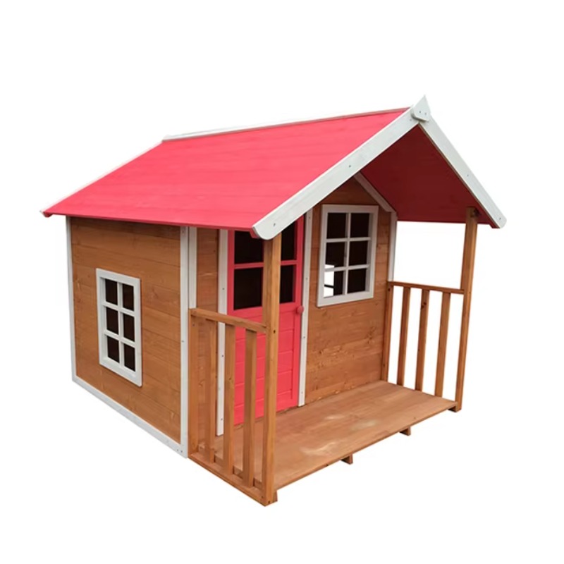 Kids Outdoor Cubby House - 정원 어린이용 목조 놀이집/키즈 야외 놀이집/나무로