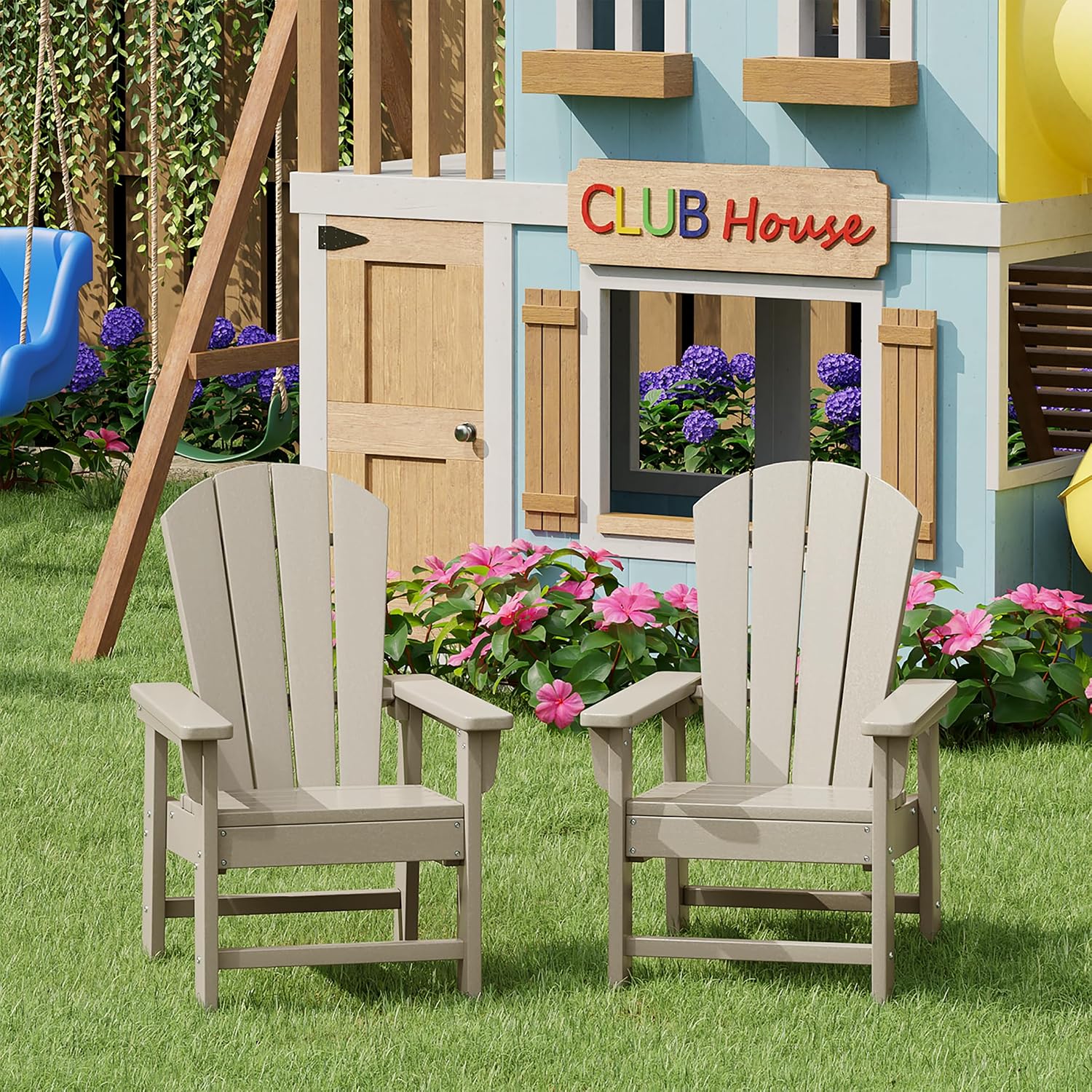 Kids Outdoor Loungers - 어린이 야외 의자 2개 세트, 정원