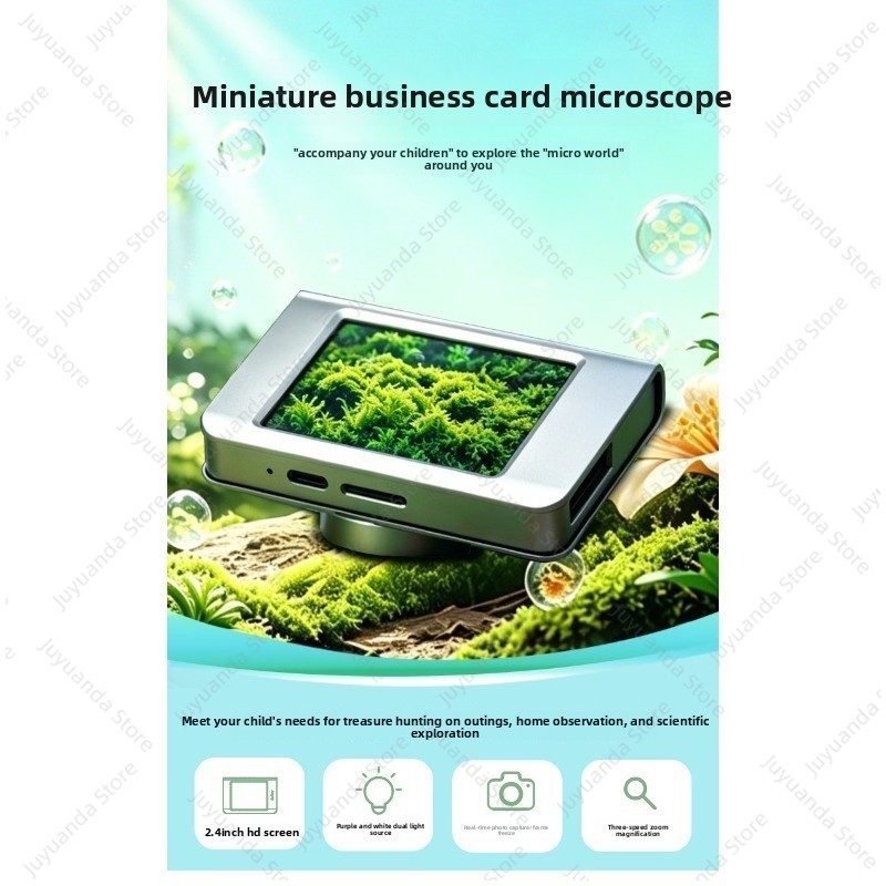 Kids Outdoor Microscope - 휴대용 디지털 현미경, 어린이용 손잡이형 스크린