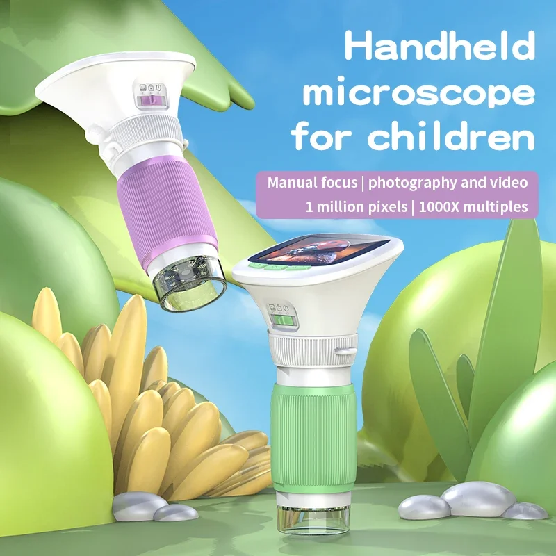 Kids Outdoor Microscope - 야외용 1000배율 어린이 과학 현미경, 회전식