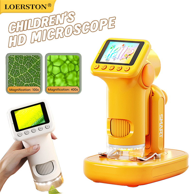 Kids Outdoor Microscope - 1600X 휴대용 현미경 2인치 화면 어린이