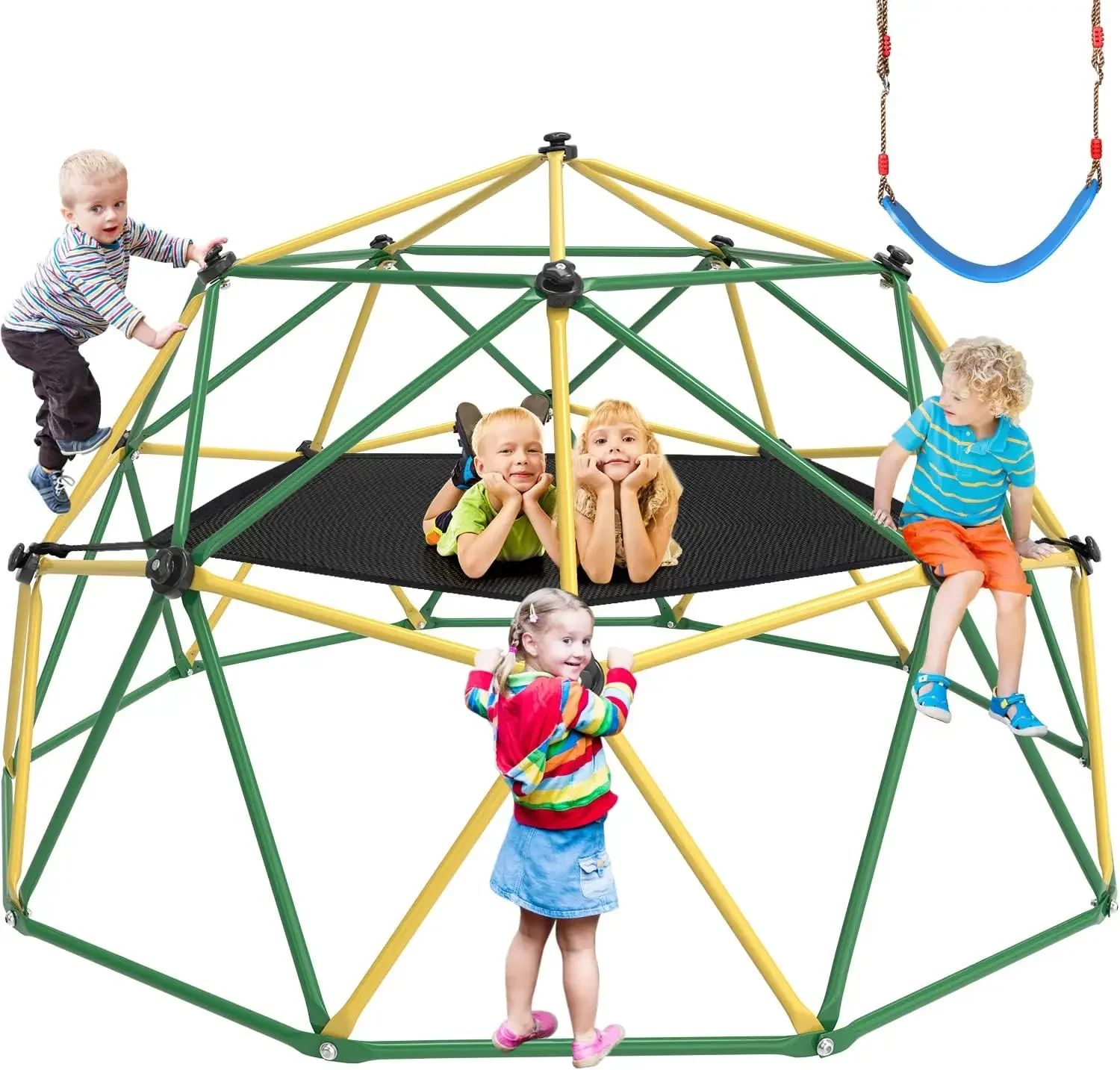 Kids Outdoor Jungle Gym - GIKPAL 클라이밍 돔, 10피트 돔 클라이머(해먹