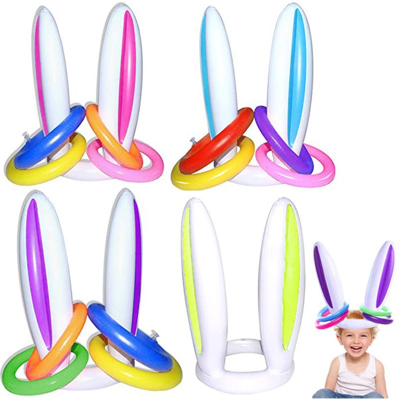풍선 토끼 귀 던지기 게임 페룰 링 토스 행복한 부활절 - Kids Outdoor Easter Gifts 리뷰 및 가격