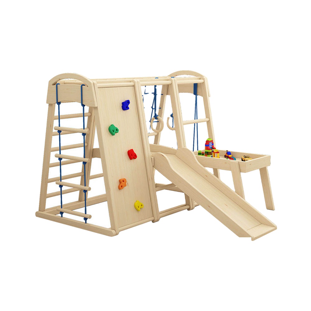 실내외 목재 어린이용 몬테소리 클라이밍짐 프레임 슬라이 - Kids Outdoor Wooden Climbing Frame 리뷰 및 가격