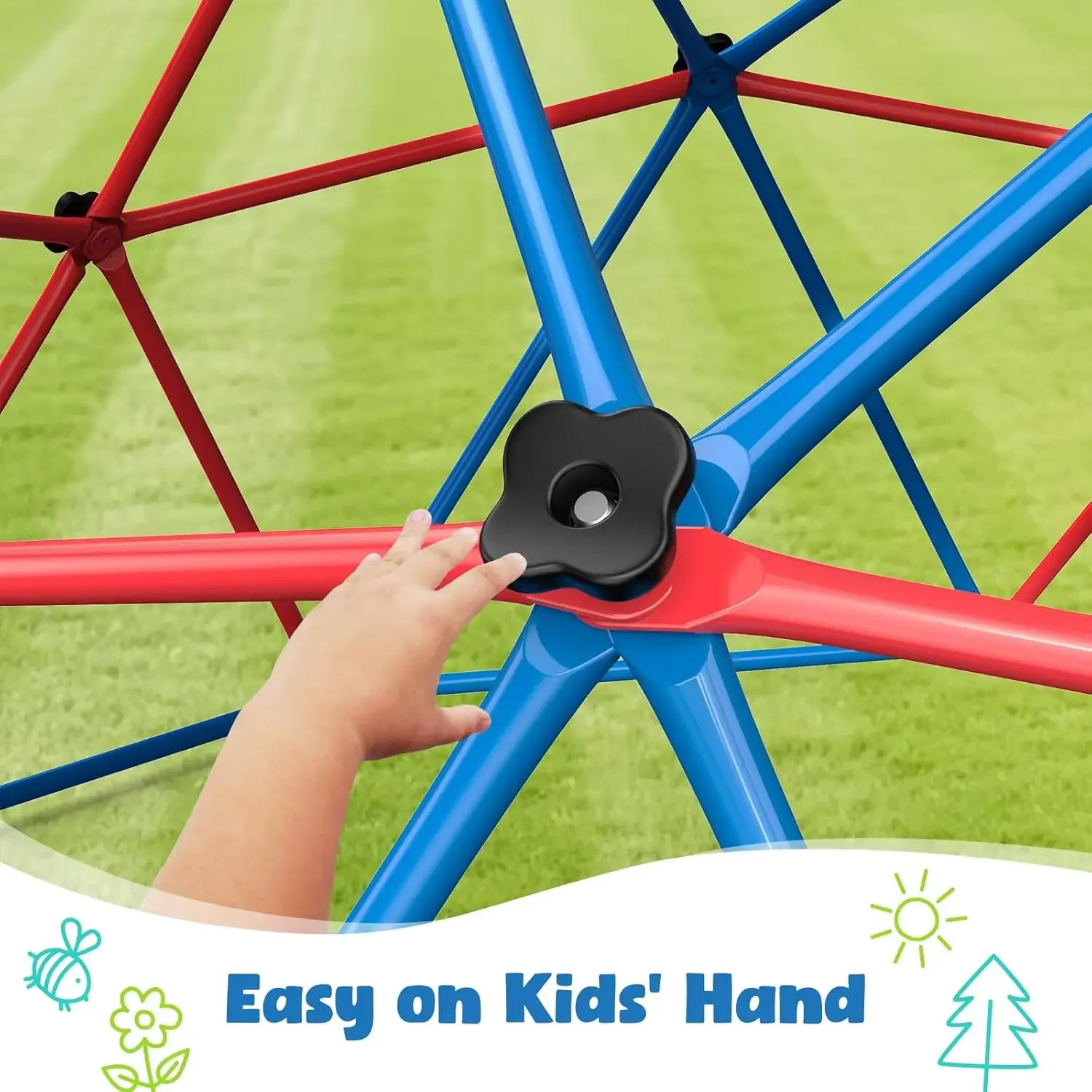 LED 원형 그네가 있는 하프판 클라이밍 돔 그네 세트 - Kids Outdoor Jungle Gym 리뷰 및 가격