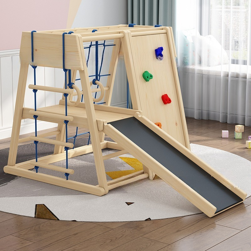 어린이용 실내외 놀이터 장비, 슬라이드와 그네가 있는  - Kids Outdoor Wooden Climbing Frame 리뷰 및 가격