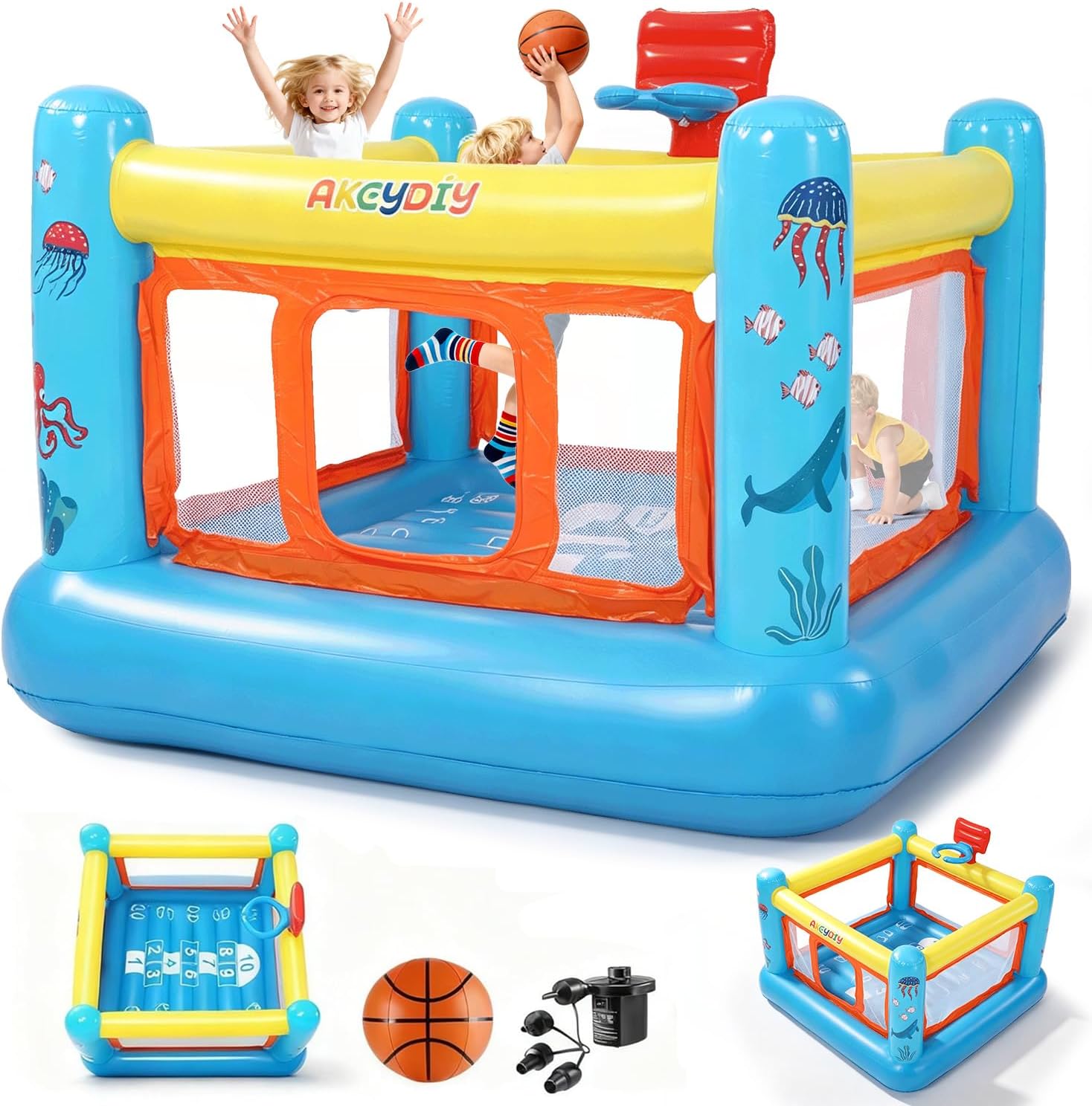 바운스 하우스, 3-6세 어린이용 PVC 풍선 바운스  - Kids Outdoor Jump House 리뷰 및 가격