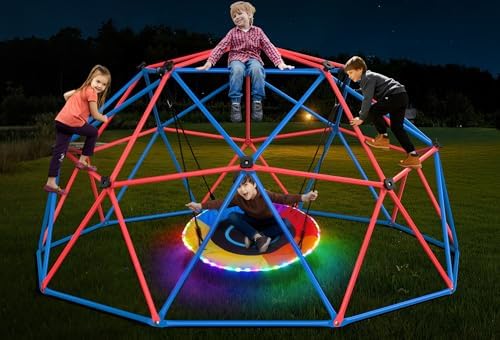 LED 원형 그네가 있는 클림돔 그네 세트, 어린이용  - Kids Outdoor Jungle Gym 리뷰 및 가격