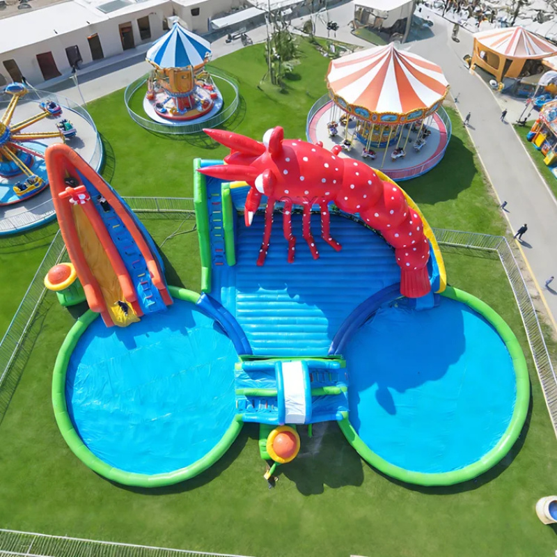 고품질 상업용 PVC 풍선 워터파크 슬라이드 (트램펄린 - Kids Outdoor Water Park 리뷰 및 가격