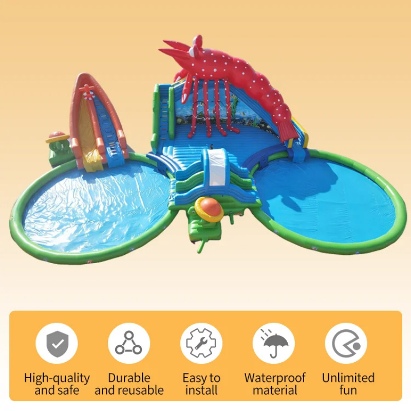 고품질 상업용 PVC 풍선 워터파크 슬라이드 (트램펄린 - Kids Outdoor Water Park 리뷰 및 가격