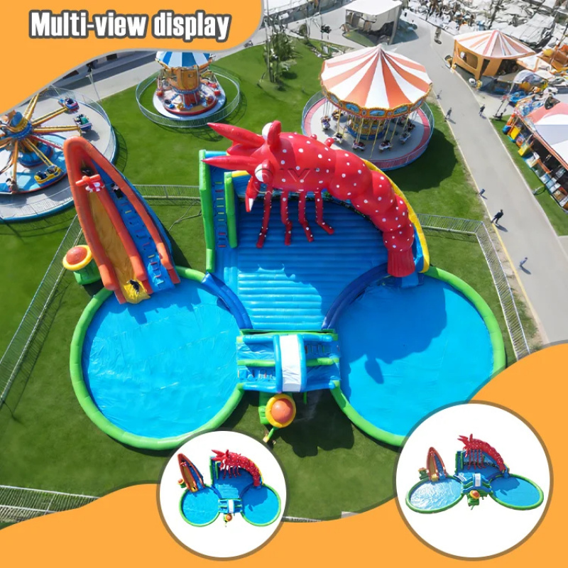 고품질 상업용 PVC 풍선 워터파크 슬라이드 (트램펄린 - Kids Outdoor Water Park 리뷰 및 가격