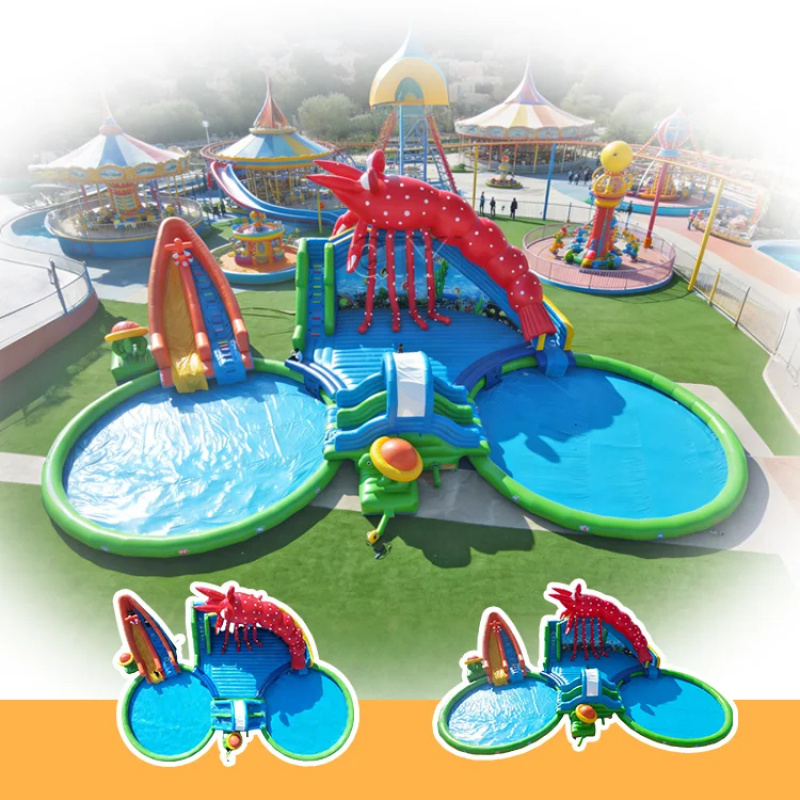 고품질 상업용 PVC 풍선 워터파크 슬라이드 (트램펄린 - Kids Outdoor Water Park 리뷰 및 가격