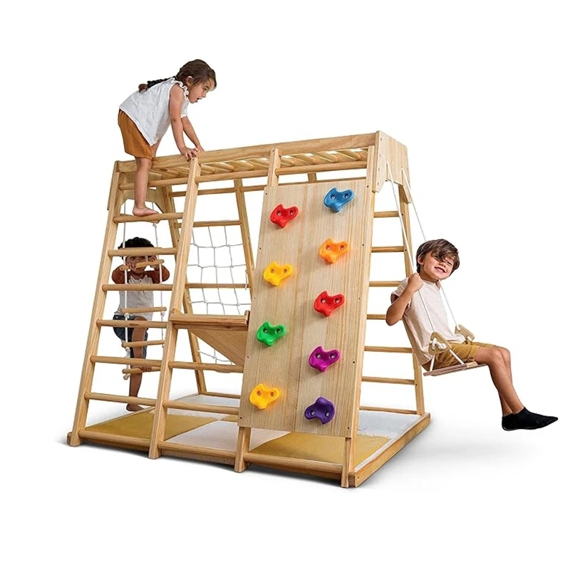 어린이 실내 놀이터 활동 놀이기구 운동 피트니스 홈 슬 - Kids Outdoor Wooden Climbing Frame 리뷰 및 가격