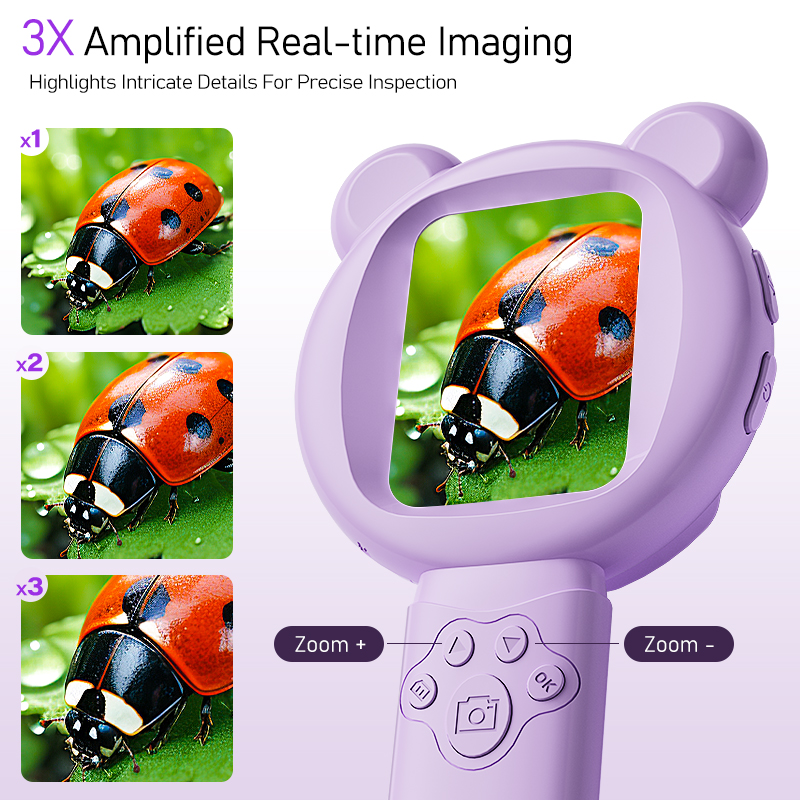 어린이용 디지털 돋보기 2.8'' 스크린 휴대용 비디오 - Kids Outdoor Microscope 리뷰 및 가격