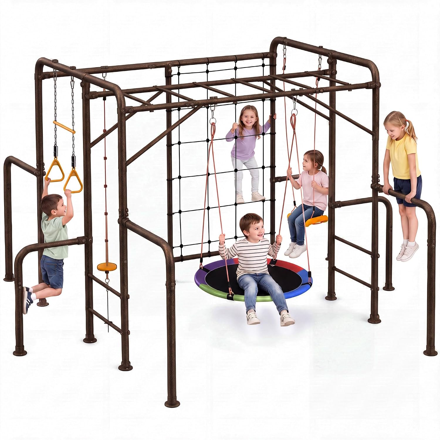 7-in-1 야외 정글짐 몽키바 스윙 클라이밍 네트 체 - Kids Outdoor Jungle Gym 리뷰 및 가격