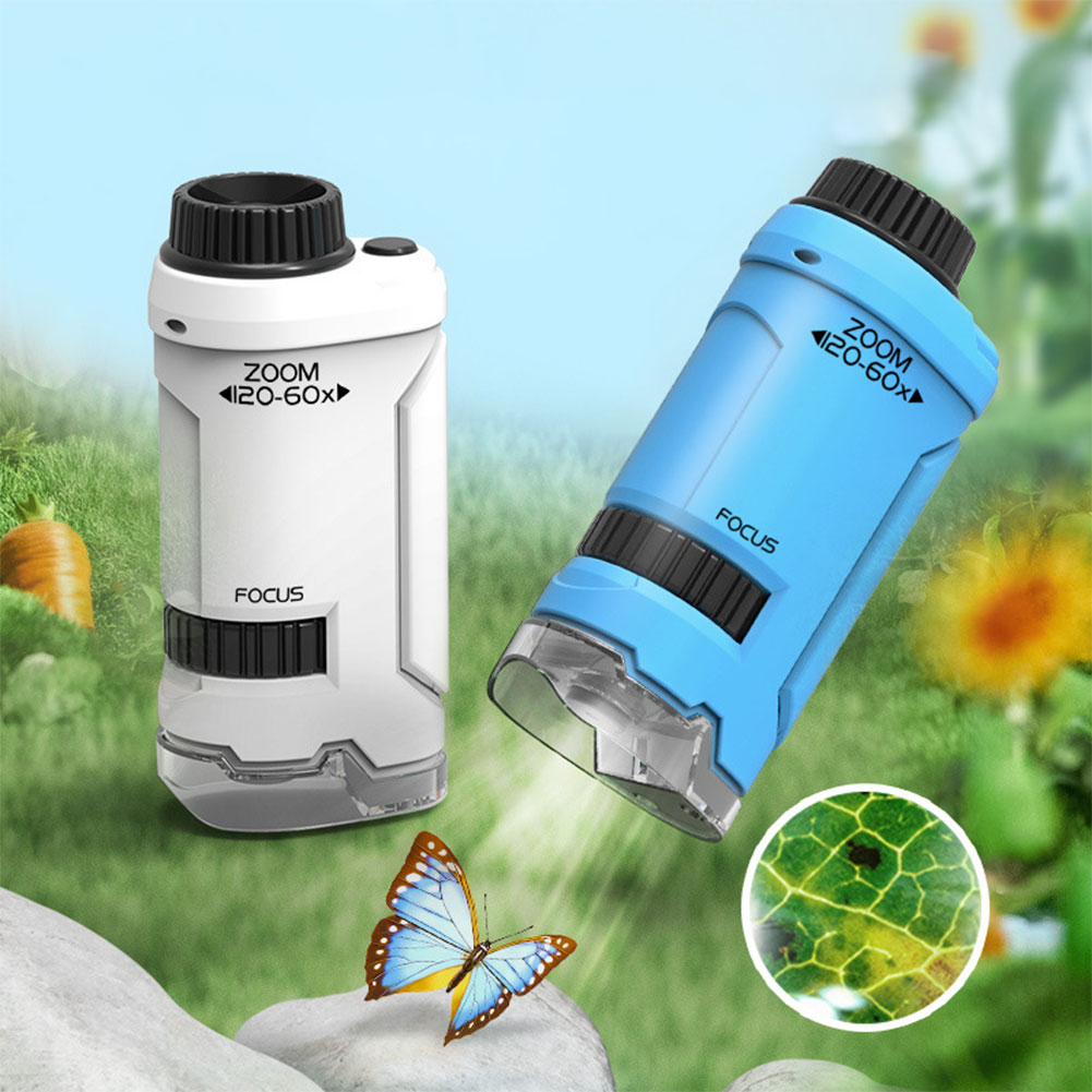 LED 조명 교육용 포켓 현미경 과학 장난감, 야외 어 - Kids Outdoor Microscope 리뷰 및 가격