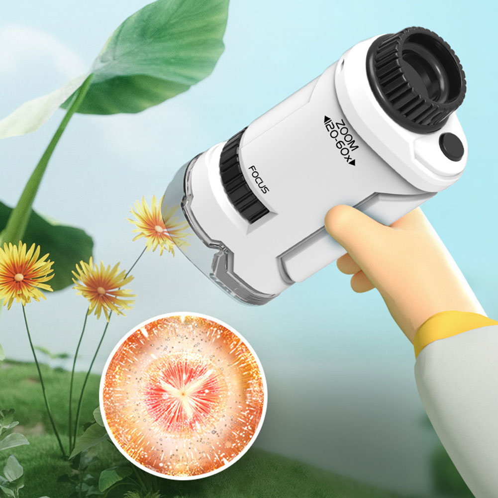 LED 조명 교육용 포켓 현미경 과학 장난감, 야외 어 - Kids Outdoor Microscope 리뷰 및 가격