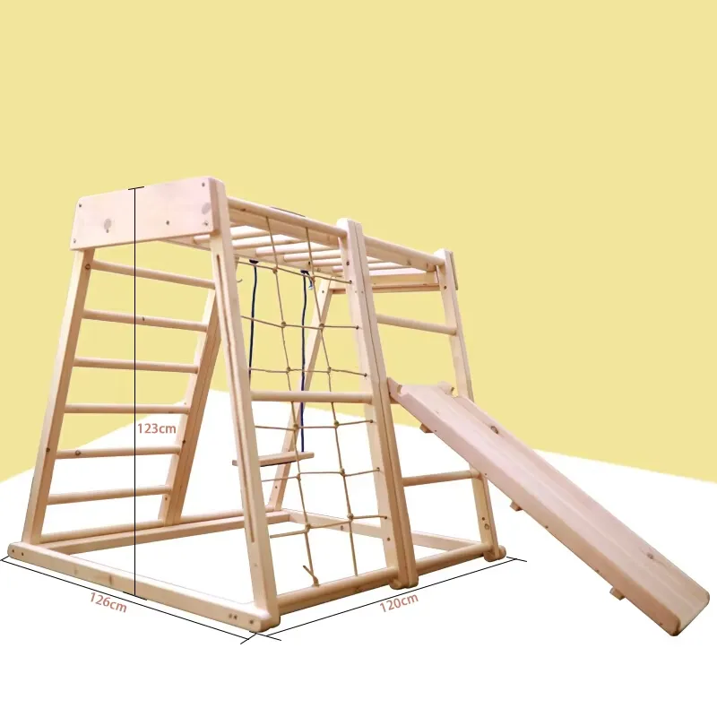 어린이용 몬테소리 스타일의 나무로 만든 유아용 실내외  - Kids Outdoor Wooden Climbing Frame 리뷰 및 가격