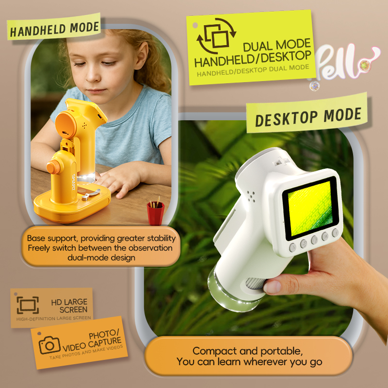 1600X 휴대용 현미경 2인치 화면 어린이 확대경 렌 - Kids Outdoor Microscope 리뷰 및 가격