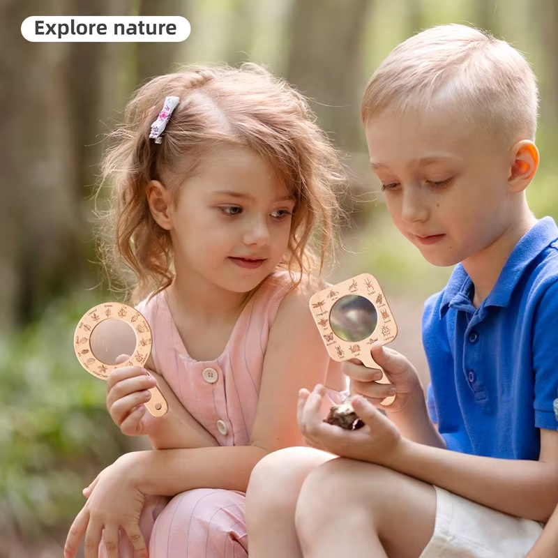 어린이를 위한 나무 돋보기 자연 관찰 곤충과 나뭇잎 부 - Kids Outdoor Nature Toys 리뷰 및 가격