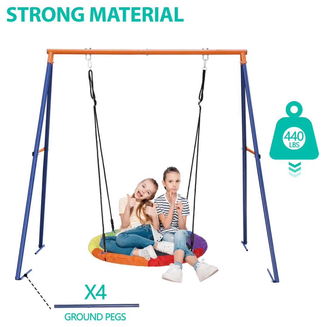 스윙 스탠드 프레임 헤비 듀티 A-프레임 스윙 세트 ( - Kids Outdoor Furniture Set 리뷰 및 가격