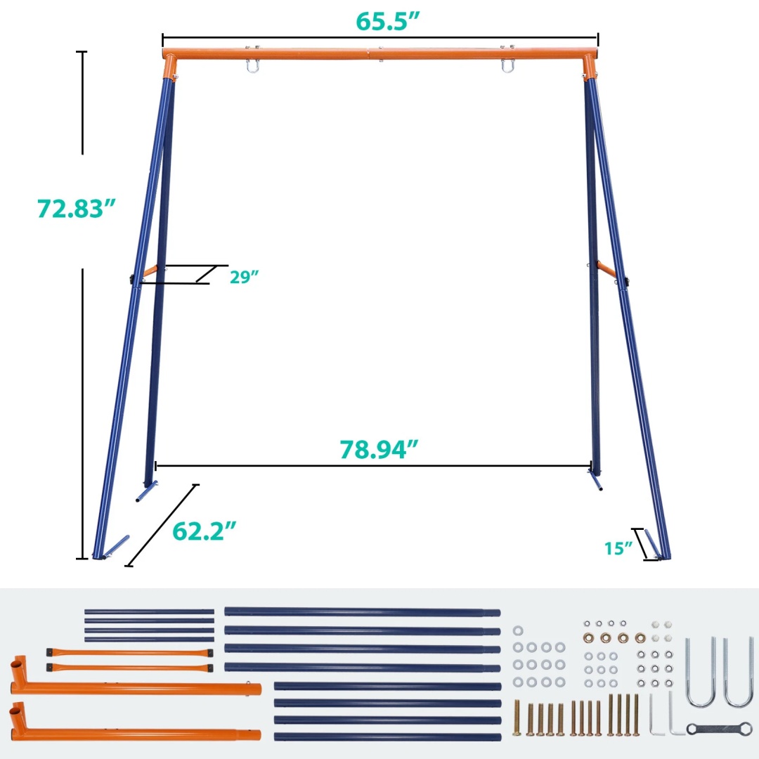 스윙 스탠드 프레임 헤비 듀티 A-프레임 스윙 세트 ( - Kids Outdoor Furniture Set 리뷰 및 가격